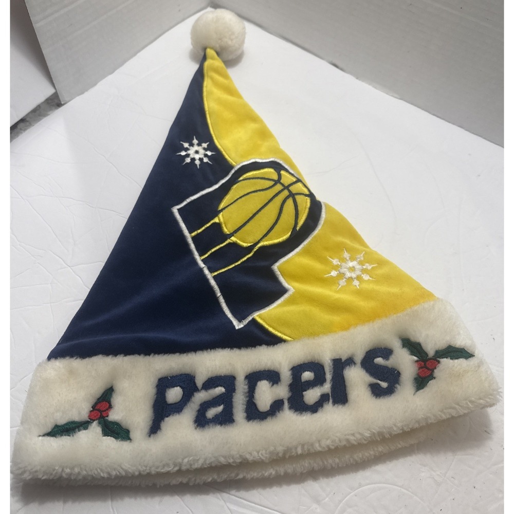 Indiana Pacers Santa Hat-Officially Licensed-Blue And Yellow-NBA